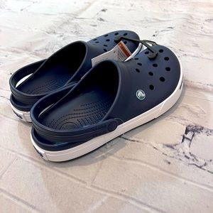 Navy Blue Crocs. Crocband